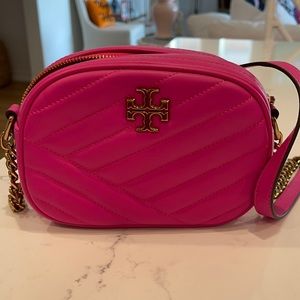 Tory Burch Kira Chevron Pink Camera Bag